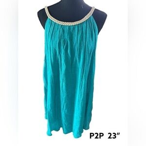 NWOT Indigo soul turquoise tank top. Size 2XL